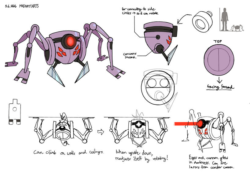 Spider Robot Enemy - Time: 5 hrs.