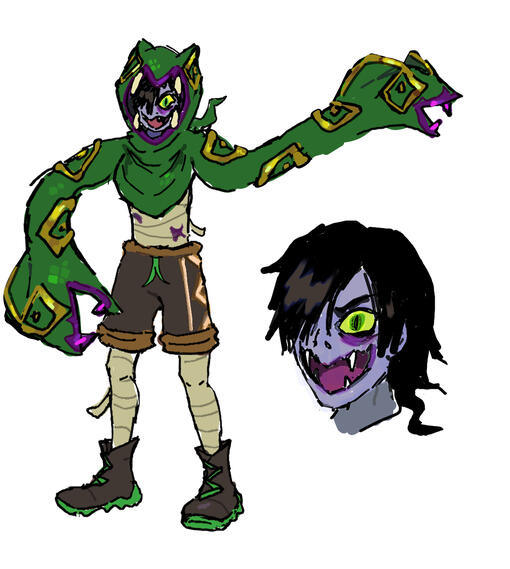 Snake-Themed Character - Time: 3 hrs. 15 min.